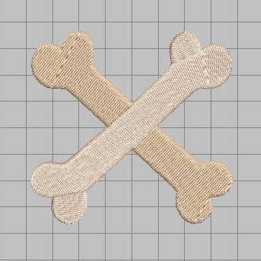 DIGITAL Embroidery File - Crossed Bones - Halloween Icons