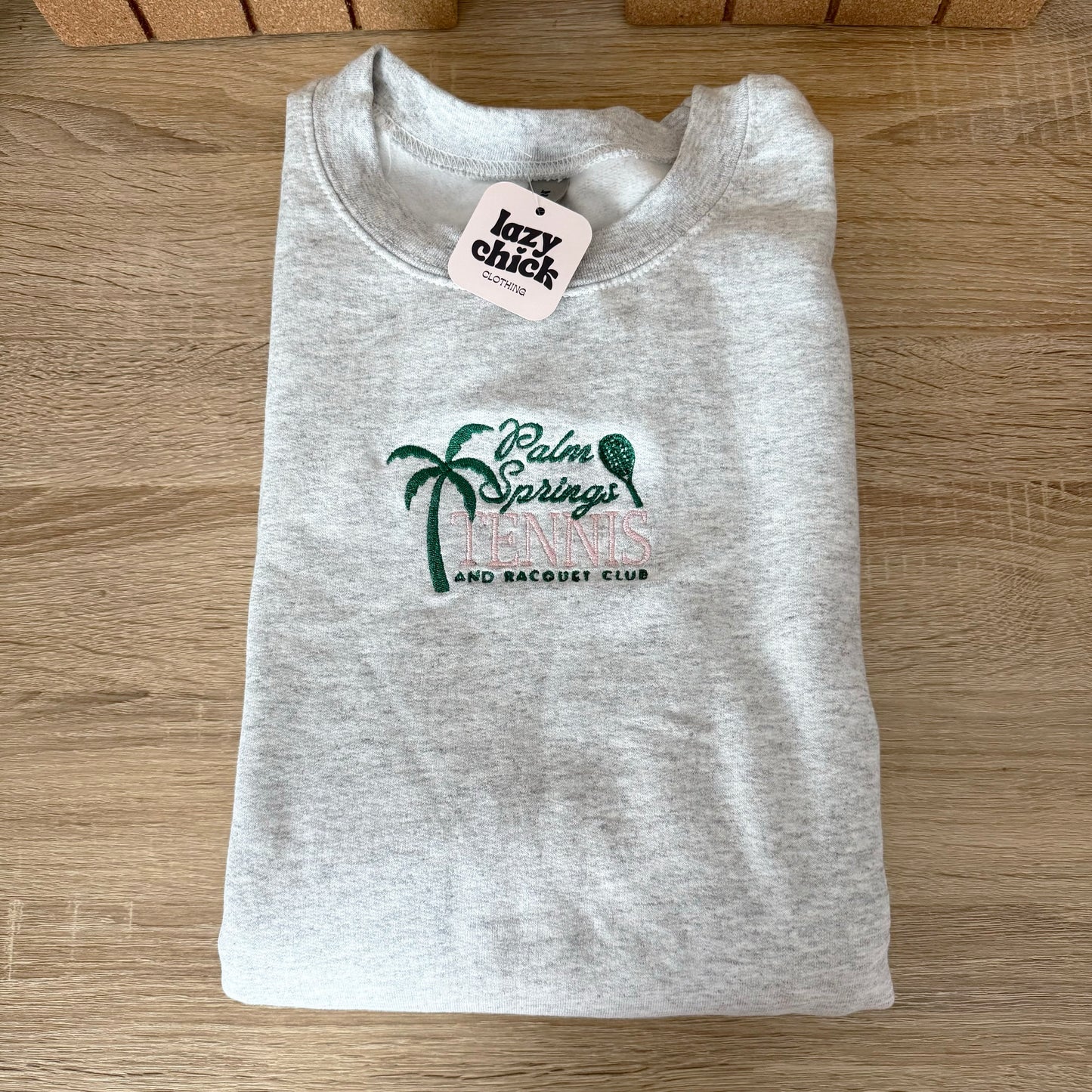 Palm Spring Tennis and Racquet Club Embroidered Crewneck Sweatshirt