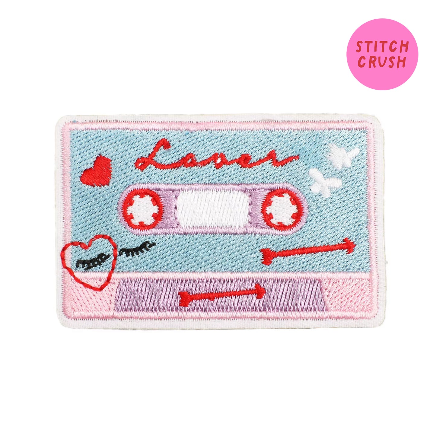 Cassette Tape Embroidered Iron-on Patch