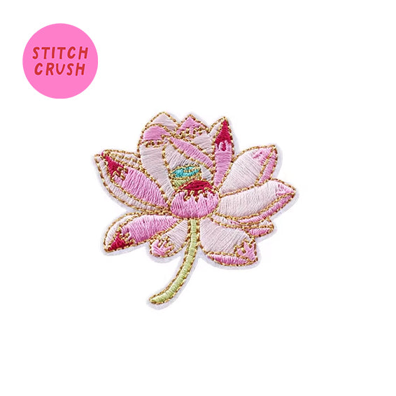 Party Flower Embroidered Iron-on Patch