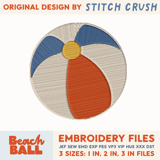 DIGITAL Embroidery File - Beach Ball