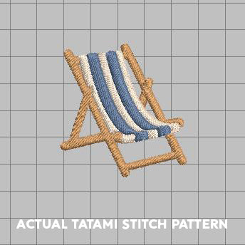 DIGITAL Embroidery File - Striped Beach Chair