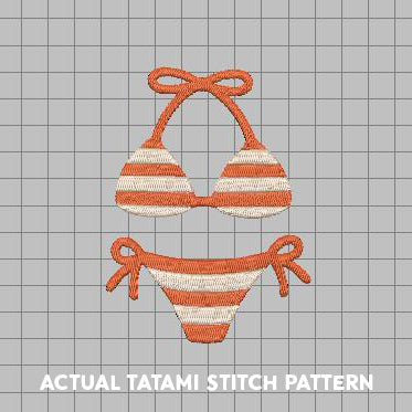 DIGITAL Embroidery File - Striped Bikini