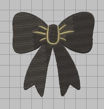 DIGITAL Embroidery File - Black Bow - Halloween Icons