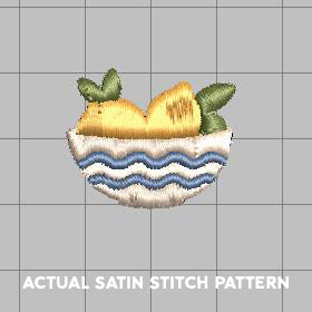 DIGITAL Embroidery File - Bowl of Lemons