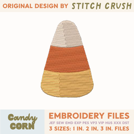 DIGITAL Embroidery File - Candy Corn - Halloween Icons
