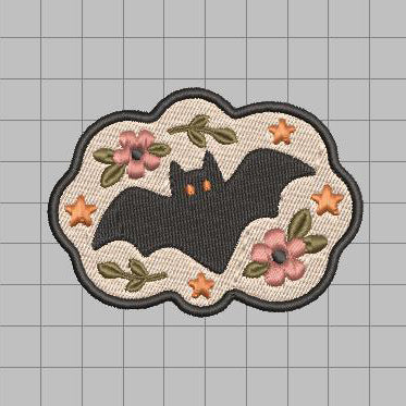 4 Designs - DIGITAL Embroidery File BUNDLE - Halloween Mock Patches V1
