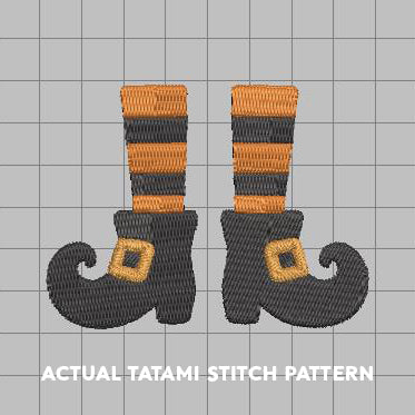 DIGITAL Embroidery File - Witch Feet - Halloween Icons