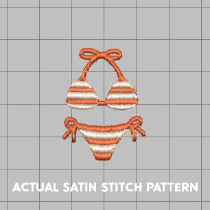 DIGITAL Embroidery File - Striped Bikini