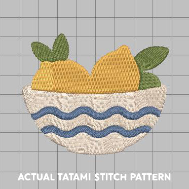 DIGITAL Embroidery File - Bowl of Lemons
