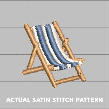 DIGITAL Embroidery File - Striped Beach Chair