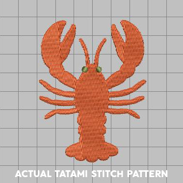 DIGITAL Embroidery File - Simple Lobster