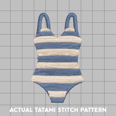 DIGITAL Embroidery File - Striped Swimsuit