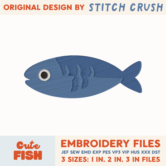 DIGITAL Embroidery File - Fish