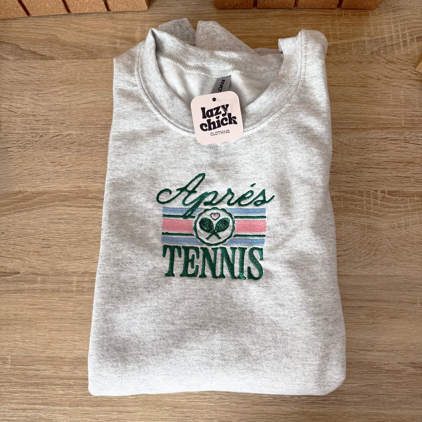 Aprés Tennis Embroidered Crewneck Sweatshirt