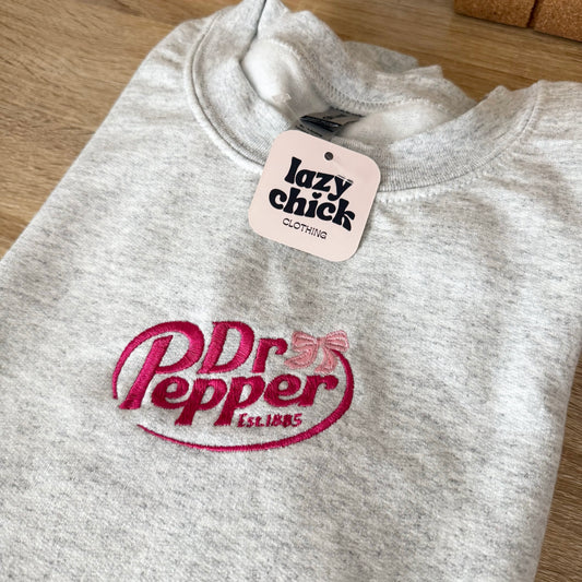 Dr Pepper Logo Diet Soda Embroidery