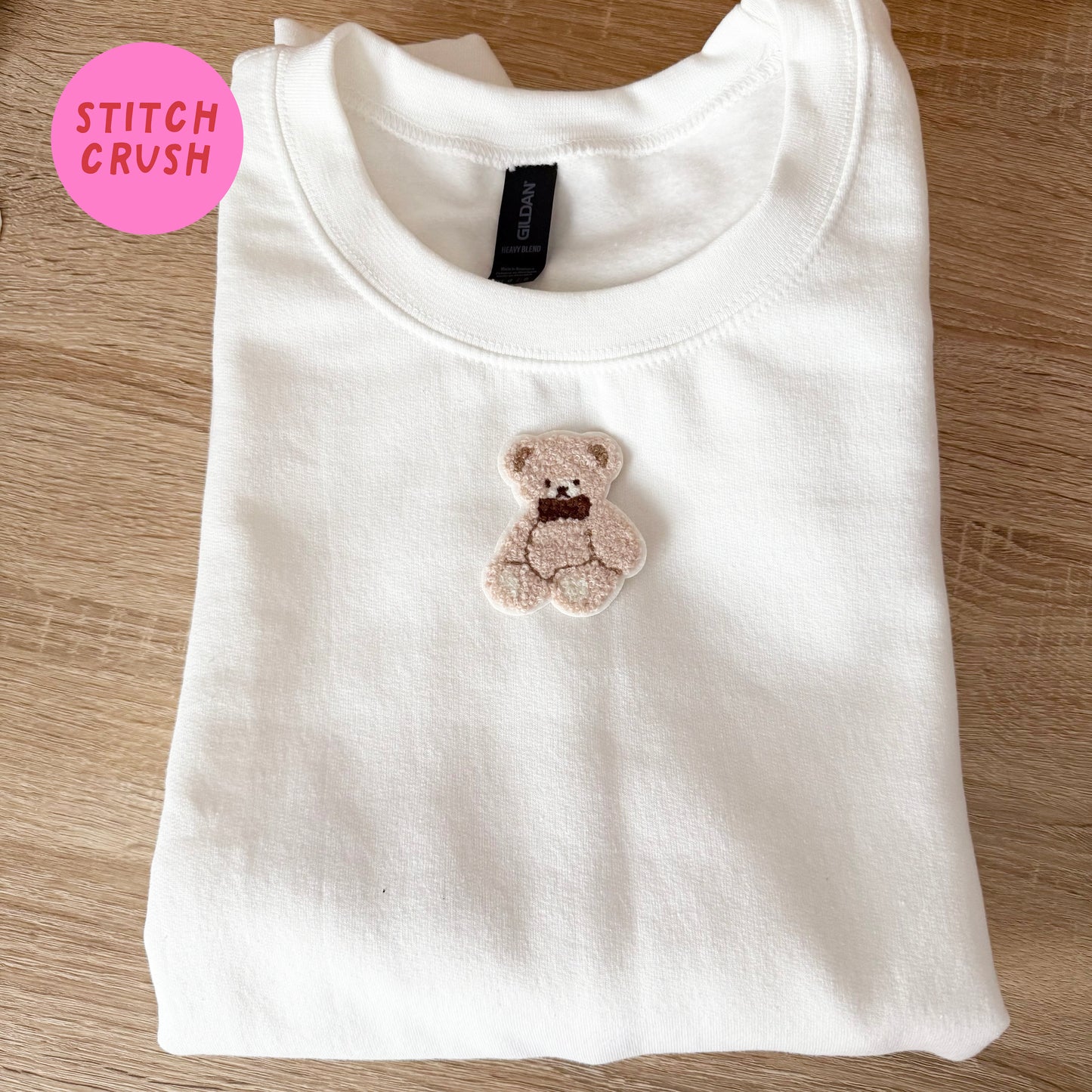 IVORY TEDDY Iron-on Patch