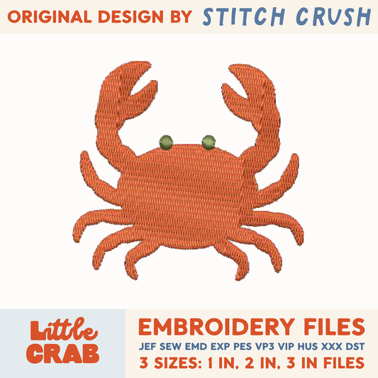DIGITAL Embroidery File - Simple Crab