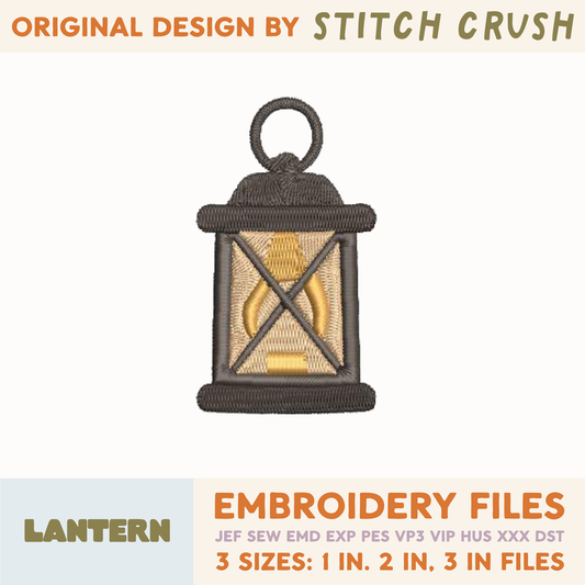 DIGITAL Embroidery File - Lantern - Halloween Icons