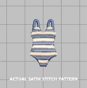 DIGITAL Embroidery File - Striped Swimsuit