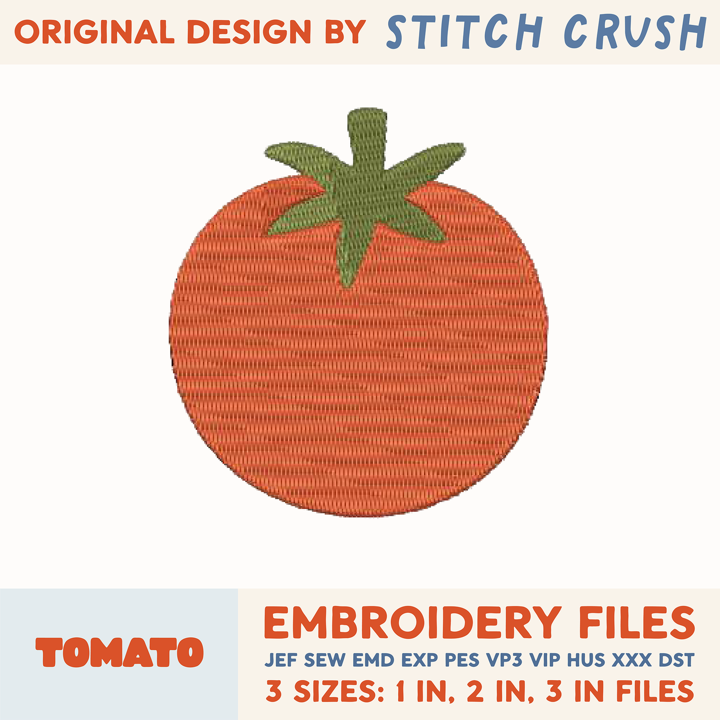 DIGITAL Embroidery File - Tomato