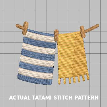 DIGITAL Embroidery File - Striped Beach Towels