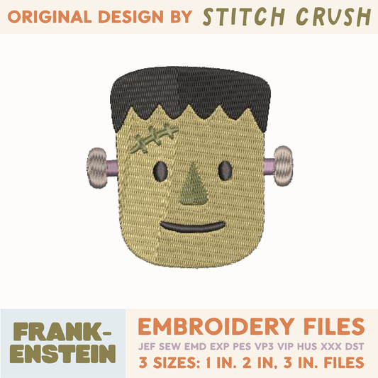 DIGITAL Embroidery File - Frankenstein - Halloween Icons
