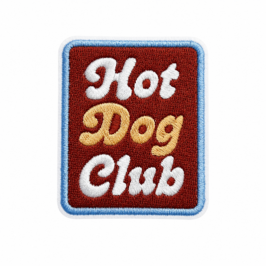Hot Dog Club Original Embroidered Iron-on Patch
