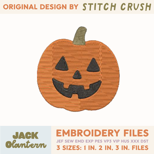 DIGITAL Embroidery File - Jack O Lantern - Halloween Icons