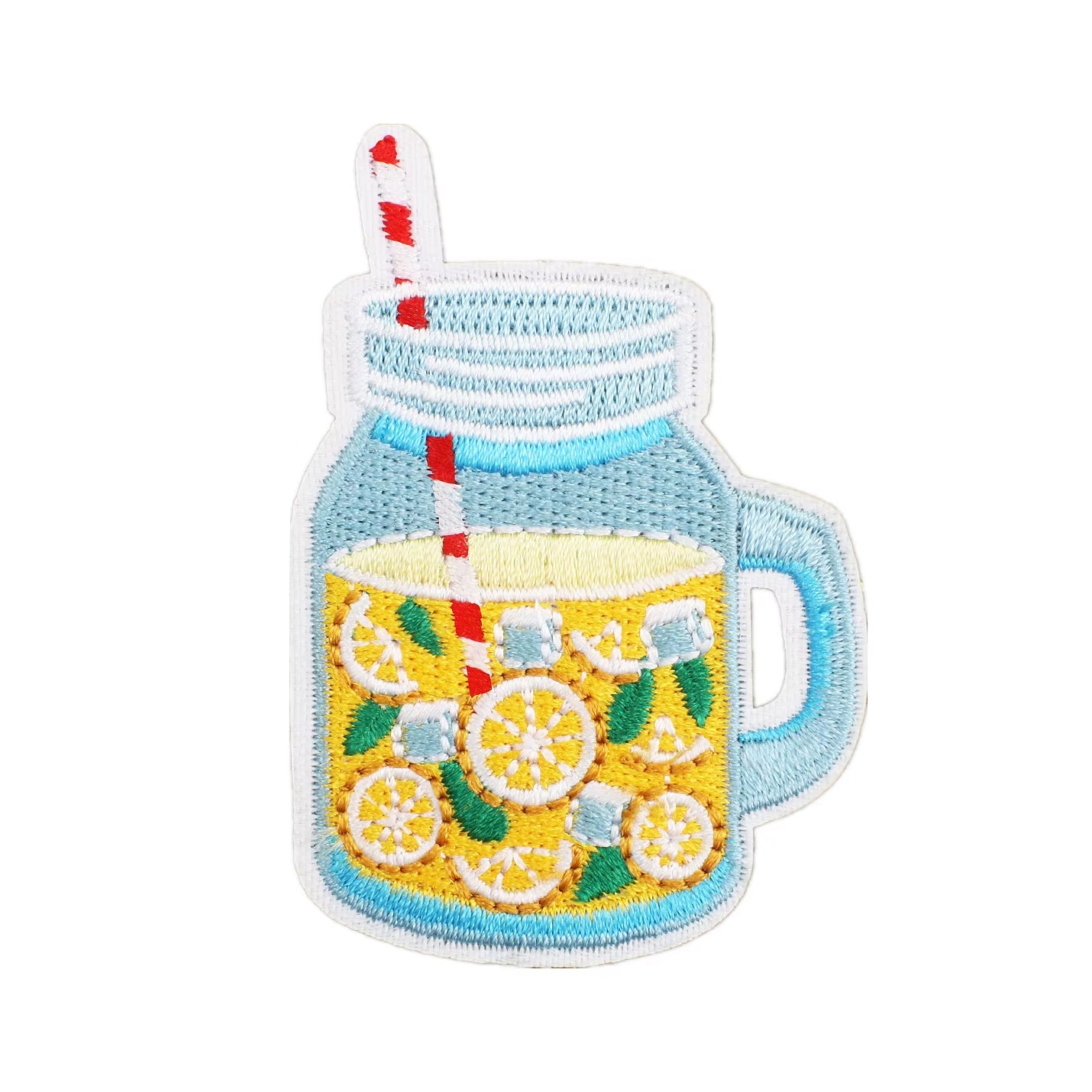 Jar of Lemonade Embroidered Iron-on Patch