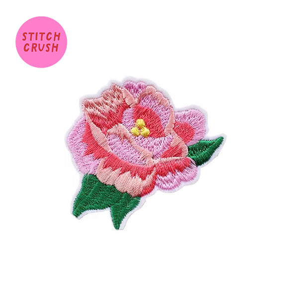 Pinky Purple Flower Embroidered Iron-on Patch