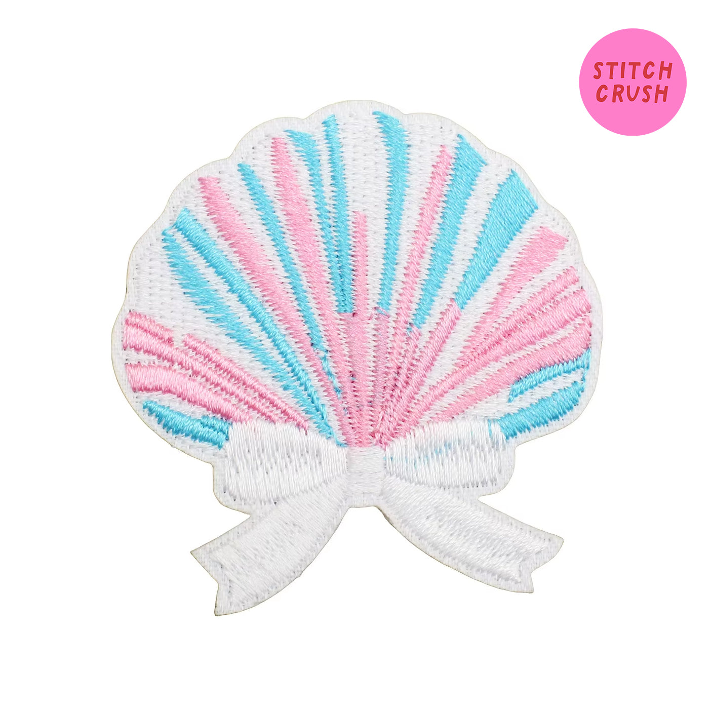 Pretty Seashell Embroidered Iron-on Patch