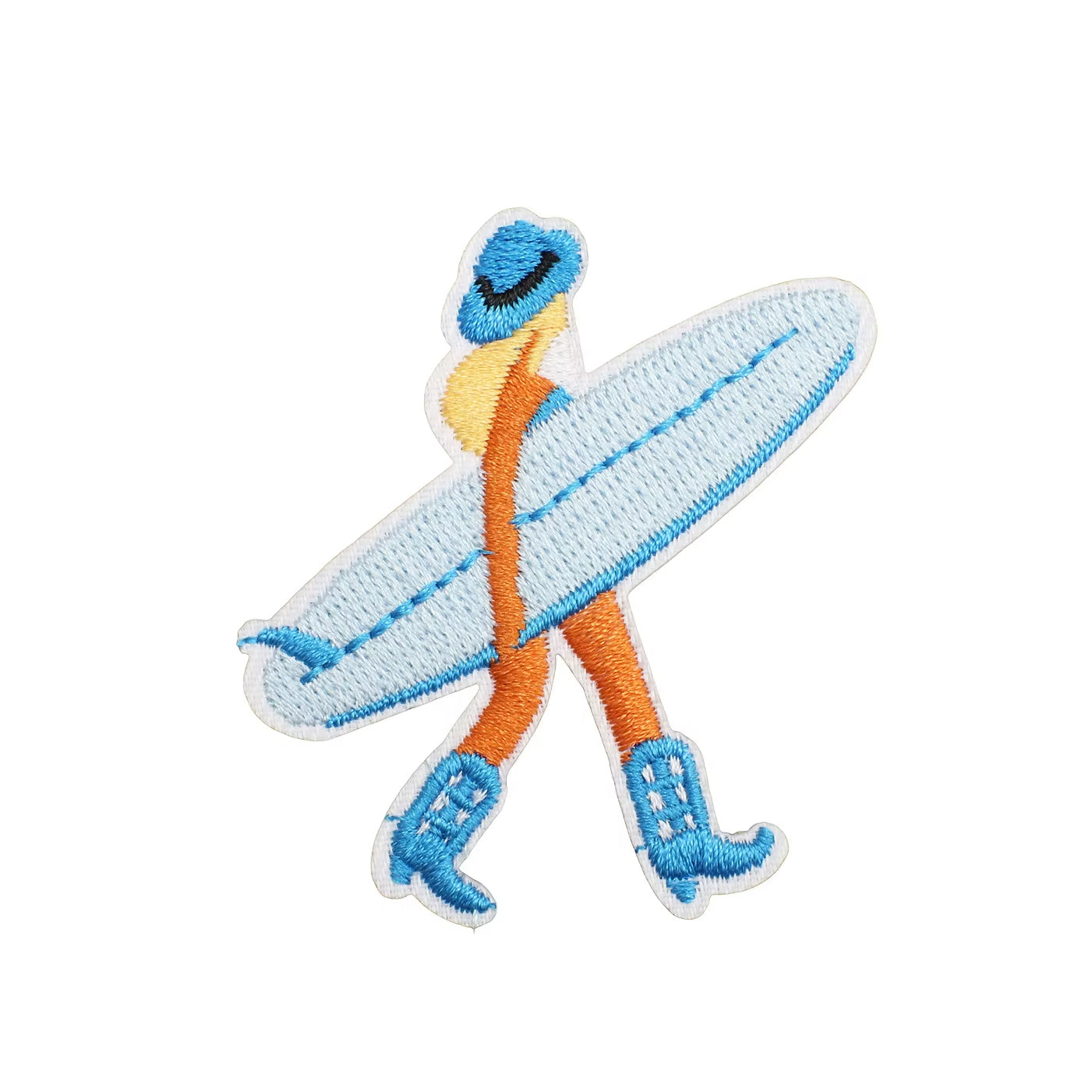 Surfer Cowgirl Embroidered Iron-on Patch