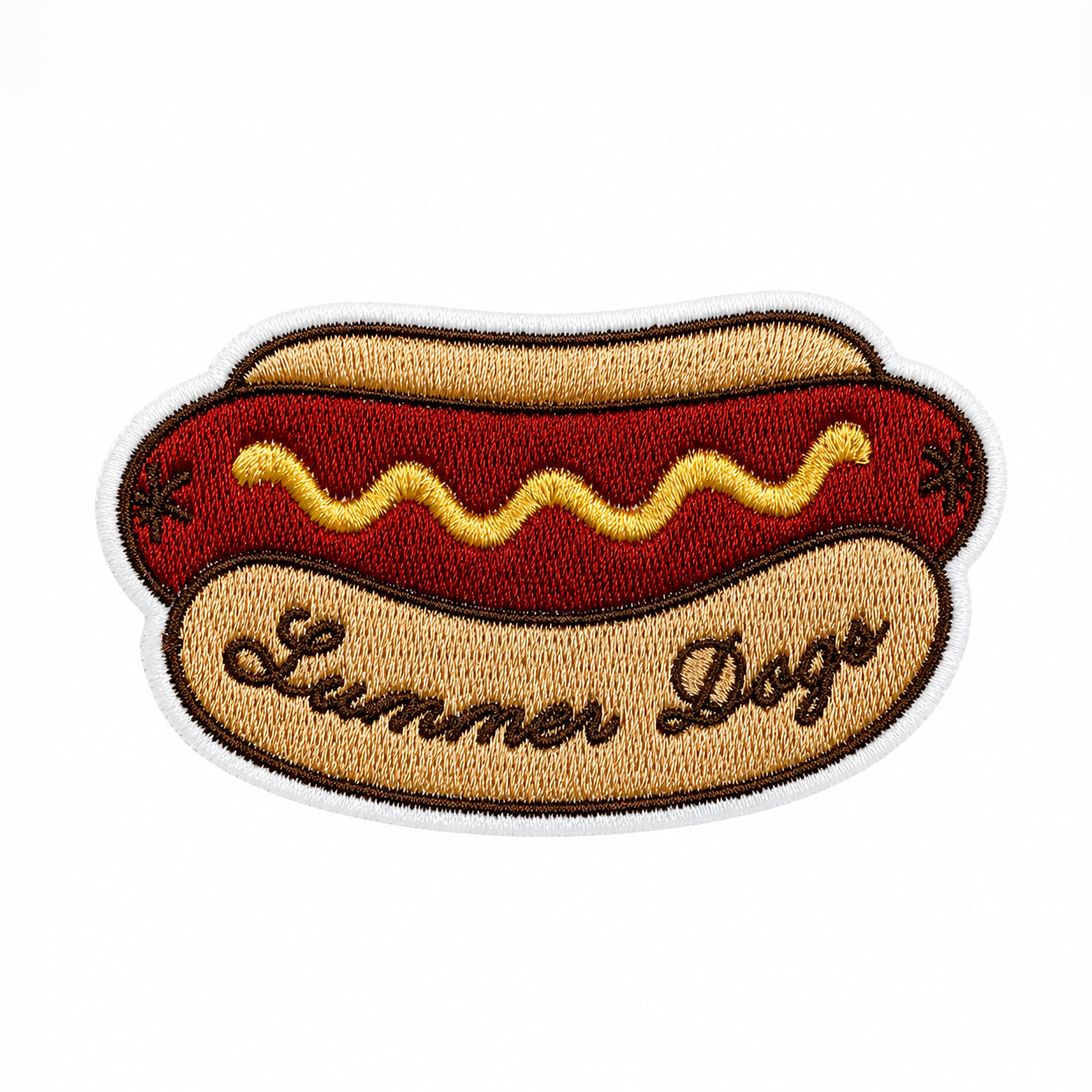 Summer Dogs Hot Dog Original Embroidered Iron-on Patch