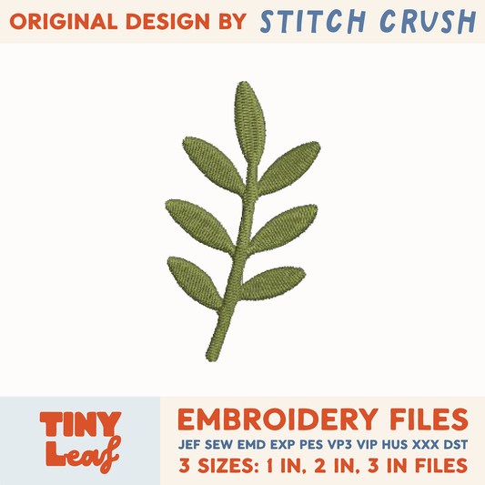 DIGITAL Embroidery File - Simple Leaf