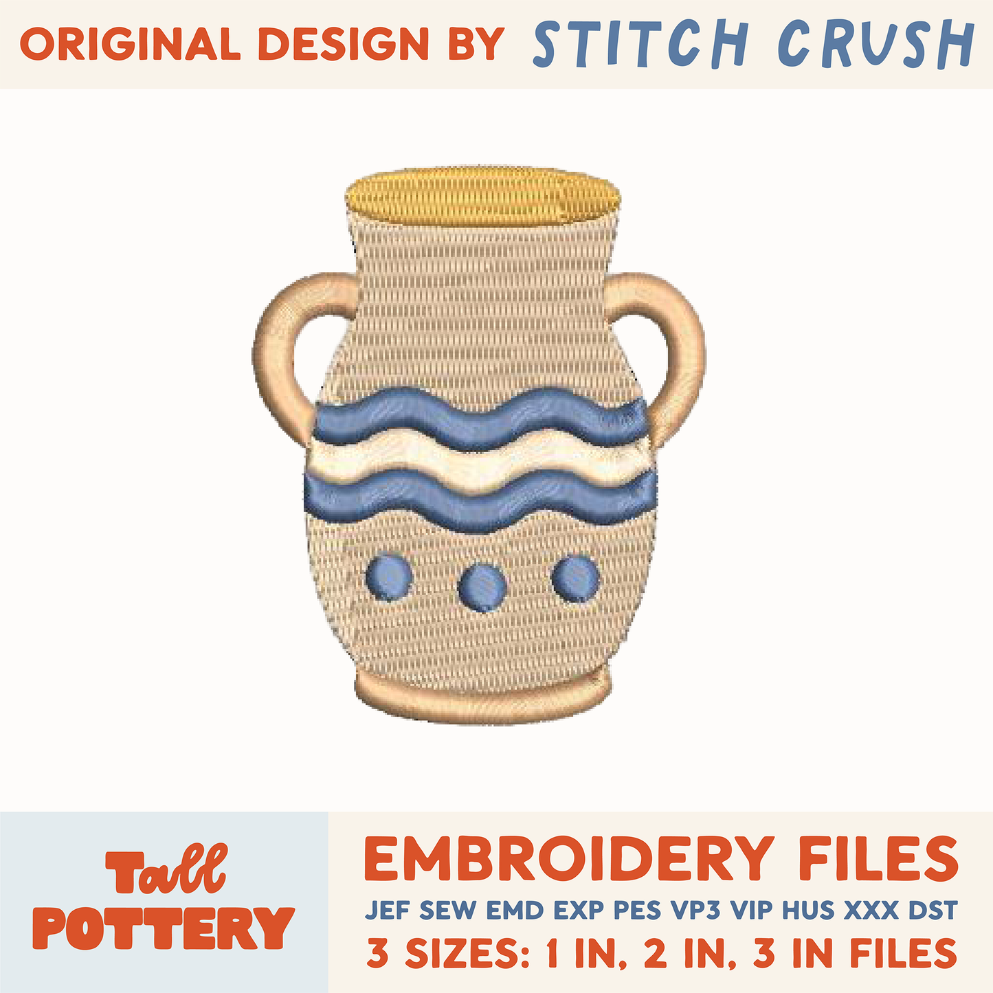 DIGITAL Embroidery File - Pottery