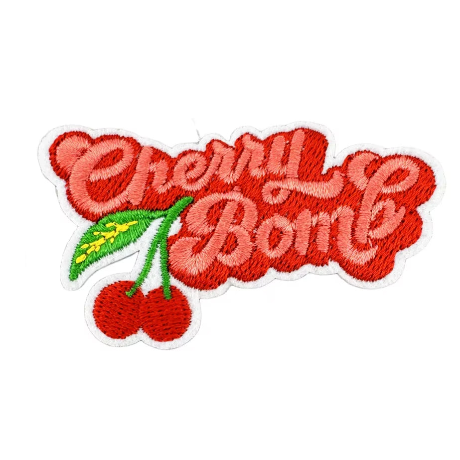 CherryBomb Embroidered Iron-on Patch