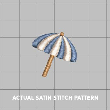 DIGITAL Embroidery File - Striped Umbrella