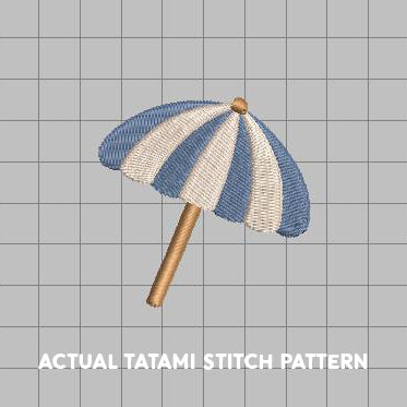 DIGITAL Embroidery File - Striped Umbrella
